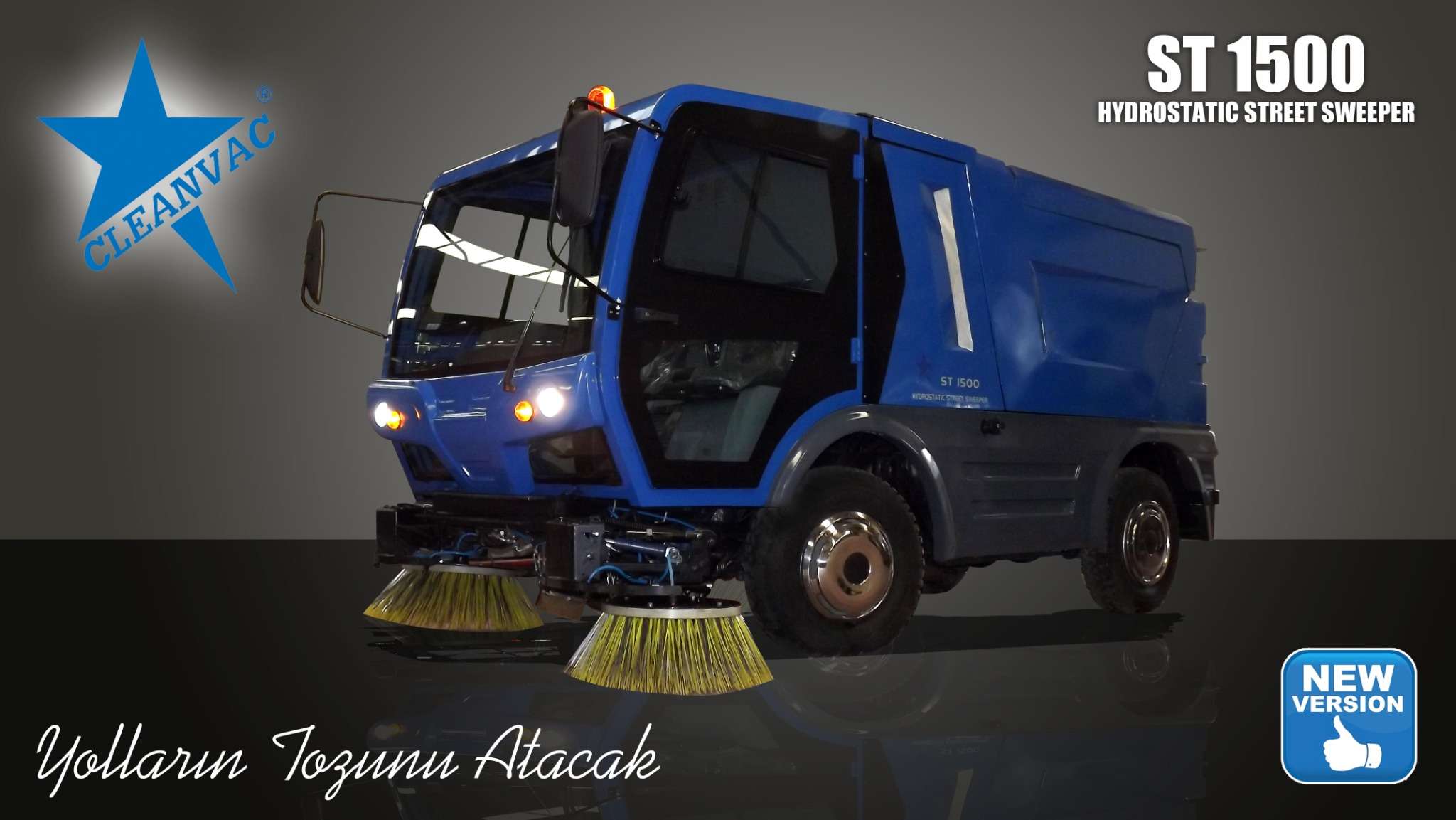 Cleanvac ST 1500 Hydrostatic Street Sweeper | High-Performance Urban Cleaning Machine