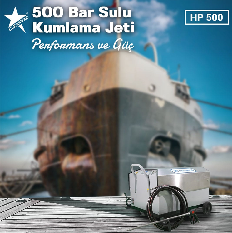 500 Bar Basınçlı Yıkama Makinesi | Endüstriyel Sulu Kumlama Jeti