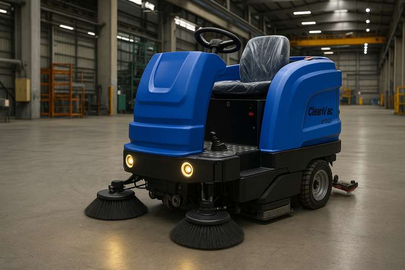 Cleanvac Combimat – Binicili Zemin Temizleme ve Yol Süpürme Makinesi