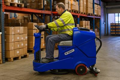 Cleanvac B‑8001 – Dar Alanlara Binicili Zemin Temizlik Makinası