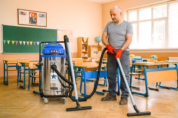 CLEANVAC WD 753 Üç Motorlu Islak Kuru Vakum Makinesi | Endüstriyel Güçte Temizlik Performansı