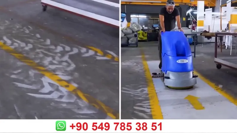 KENDİNDEN YÜRÜYÜŞ MOTORLU AKÜLÜ ZEMİN YIKAMA MAKİNESİ BY7501